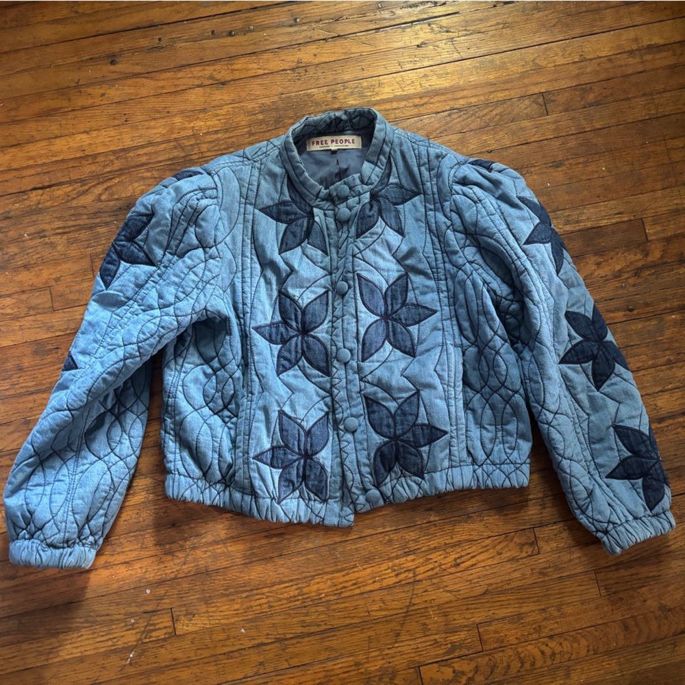 Free People quilted denim jacket